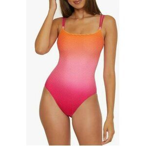 Trina Turk $198 Ombre Knit Sun Opal One Piece Swimsuit Bathing Suit NWT Sz 6